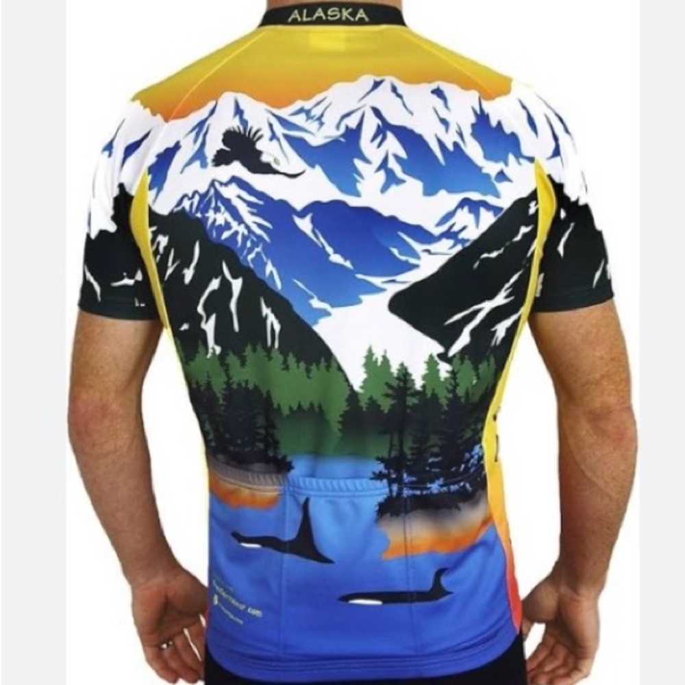 Alaska Scenic Men's Cycling Shirt - Multicolor